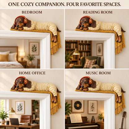 Sleeping Dachshund Door Topper