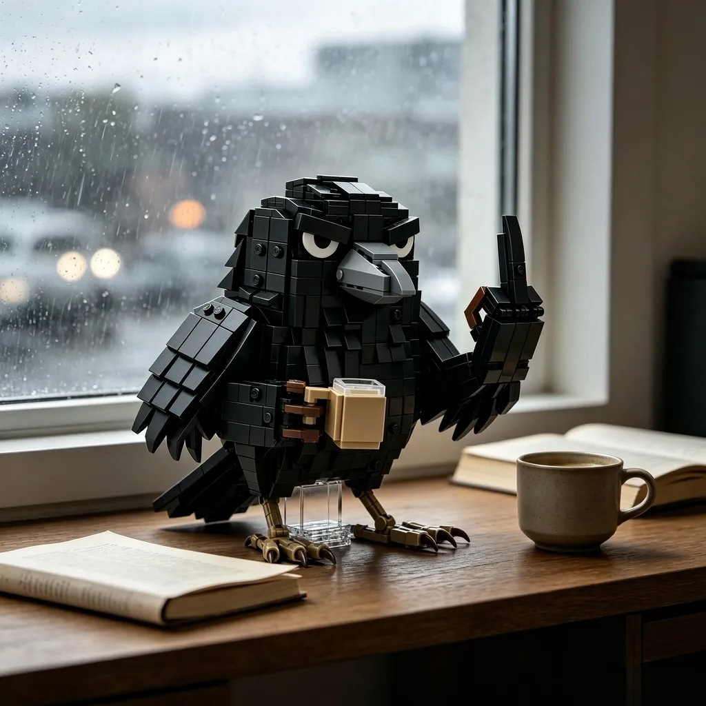Sarcastic Crow Building Block Set